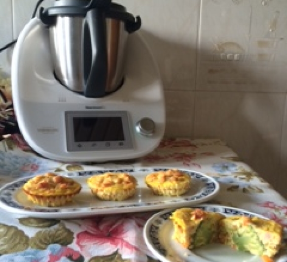 Muffins de brócoli y beicon con Thermomix®