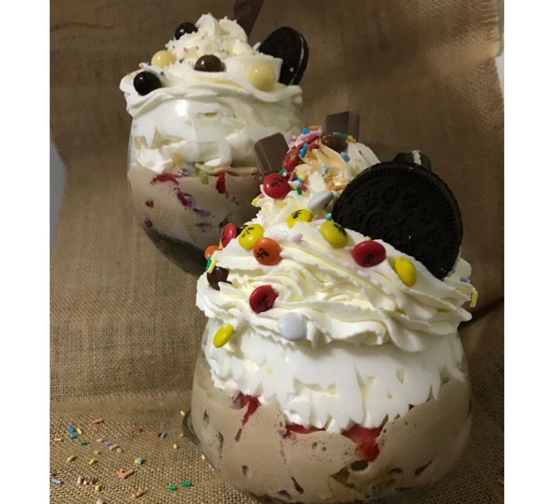 Copa helada con frutas con thermomix