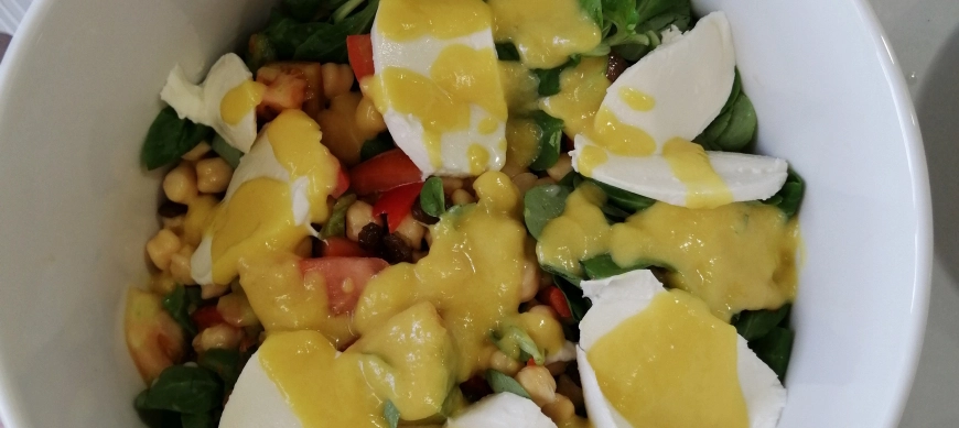 MODO ENSALADA CON THERMOMIX: ENSALADA DE GARBANZOS CON VINAGRETA DE MANGO
