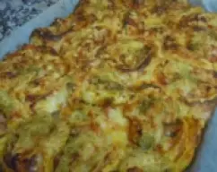 Step <p>La metes al horno 15 min. a 200 grados aprox. </p><p>LISTA PARA SERVIR .</p> illustration