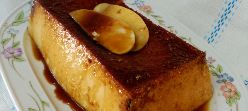 FLAN DE MANZANA CON THERMOMIX