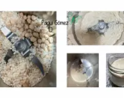 Step <p><span style="font-weight: normal;">Antes de comenzar la receta, trituramos </span>garbanzos <span style="font-weight: normal;">y </span>arroz<span style="font-weight: normal;">, </span>1 min./vel.10<span style="font-weight: normal;">, hasta conseguir la harina.</span></p><p><span style="font-weight: normal;">Es aconsejable triturar más cantidad, por ejemplo 50 gr. de cada ingrediente, porque se muele mejor y asípodemos guardar la harina resultante en un tarro decristal como fondo de despensa para futuras recetas.</span></p> illustration