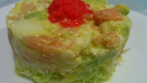 Ensalada de Patata con Salmón y Aguacate