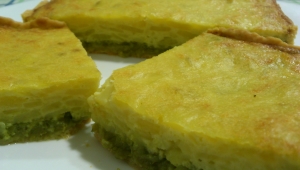 Coca de Pimientos Verdes y Patatas